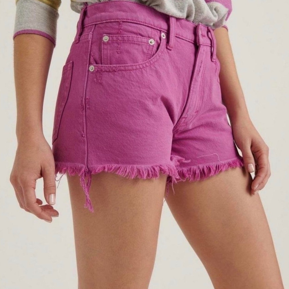 LUCKY BRAND EUC PINK/PURPLE DENIM SHORTS SIZE 4/27